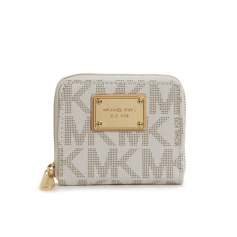 michael kors zip logo wallet|Michael Kors white wallet small.